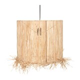 thumbnail of Atmosphera Raphia Haci - Luminária de teto 36x36x38cm feita de ráfia e ferro na cor bege.