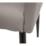 thumbnail of Décoshop26 - 2x chaises de salle à manger cuisine en synthétique taupe gris pieds en métal design moderne 04_0000418