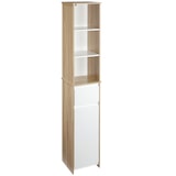 thumbnail of kleankin Armario Alto de Baño Mueble Columna de Baño con 1 Puerta Cajón y 3 Estantes Balda Ajustable para Cocina Salón 32,6x30x171,2 cm
