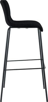 thumbnail of CHEFGASTRO Barhocker MAUI Stoff 4-Fuﬂ Gestell Schwarz HxBxT 100x43x48cm Stoff Schwarz Barstuhl