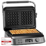 thumbnail of KLAMER Waffeleisen belgische Waffel, Waffeleisen doppelt mit 7 Stufen und 5 Programmen, Platten mit Antihaftbeschichtung, 1600W, grau