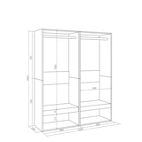 thumbnail of Roupeiro aberto, Guarda-roupa,Armário aberto, 120x35x145cm, Para quarto, dormitório, Barra e Prateleira, Estilo moderno, Carvalho - 436_3