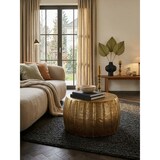 thumbnail of Couchtisch 60x36x60 cm Aluminium Gold Beistelltisch orientalisch rund, Flacher Sofatisch Metall, Design Wohnzimmertisch modern, Loungetisch