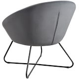 thumbnail of tectake Loungestoel Centera, gestoffeerd, rond - Fluweellook antraciet - 405570