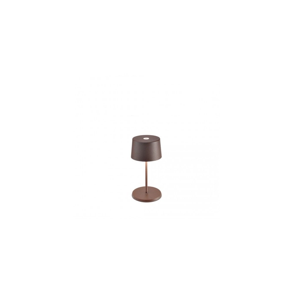 Lámpara de mesa LED recargable y regulable Olivia pro mini corten