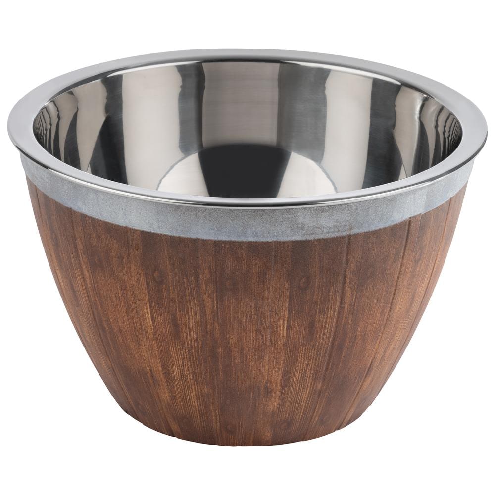 APS ton, 2-delig, bestaande uit melamine basis en roestvrij stalen inzetstuk, Ø 26 cm, H: 16 cm
