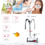 thumbnail of Robinet Chauffe-Eau 3 Secondes Rotation 360 Degrés Affichage Numérique Blanc YONIS