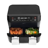 thumbnail of MAXXMEE Heißluft-Fritteuse Doppelkorb - 2x 3,8 l - 6 Programme Fritteuse - 2400 W - ohne Öl - 2 unanbhängige Garzonen - Schwarz
