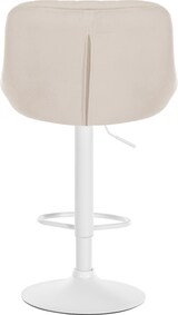 thumbnail of CHEFGASTRO Barhocker CAPE VERDE Samt Weiß HxBxT 83x46x49cm Samt Creme Barstuhl