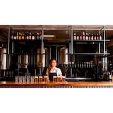 thumbnail of Prateleira BAR SHELF 115 cm CINZA PRETO com 2 prateleiras para copos e garrafas