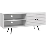 thumbnail of Móvel de TV para Televisores de até 65 Polegadas com 2 Prateleiras Abertas 1 Armário com Portas 145x38x65 cm Branco