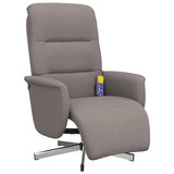 thumbnail of vidaXL Massagesessel mit Fußteil Taupe Stoff
