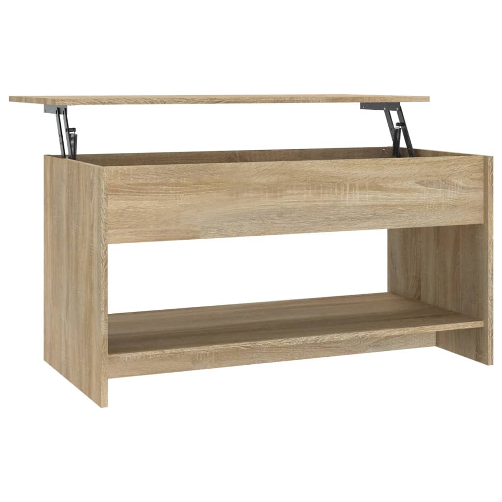 Table basse chêne sonoma 102x50x52,5 cm bois d'ingénierie Modèle Élégia Chic