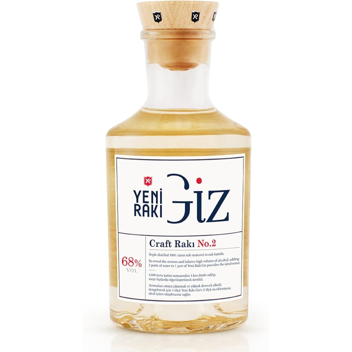 Yeni Raki Giz - Bouteille de Raki - Méthode de Fabrication Artisanale & Traditionnelle - Goût Raffiné et Équilibré – 68° d'Alcool - 70 CL