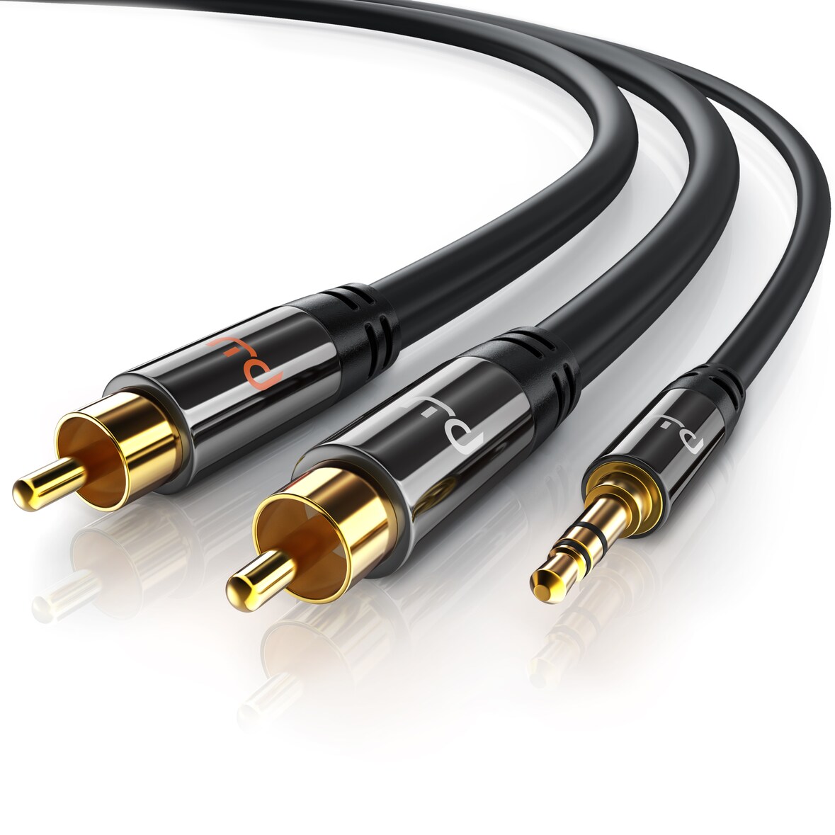Primewire Cinch zu 3,5-mm-Klinke Audio-Kabel, Stereo HiFi Audio-Adapter mehrfach geschirmt, RCA zu AUX - 10m