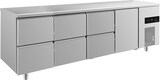thumbnail of Gastro Kühltisch 1 Tür 6 Schubladen Umluftkühlung 2330x700x850mm -2/+8°C