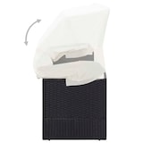 thumbnail of vidaXL Tuinbank met luifel poly rattan zwart