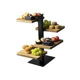 thumbnail of Gusta Serveertoren - 4 bamboe planken - Zwart