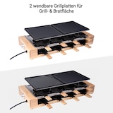 thumbnail of KLAMER Raclette 8 Personen, 1500W Raclette Grill mit Holzgestell, Raclette mit antihaftbeschichteter Grillplatte, Tischgrill elektrisch