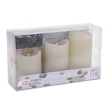 thumbnail of WellHome - Juego de 3 Velas LED con efecto Cera y llama oscilante con mando a distancia