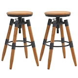 thumbnail of Tabourets De Bar Lot De 2 Bois De Sapin Solide