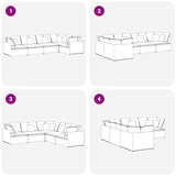 thumbnail of vidaXL Modulares Sofa mit Kissen Samt Hellgrau