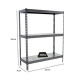 thumbnail of PROREGAL Schwerlastregal MID METAL YETI THREE | HxBxT 150x120x75cm | Fachlast 400kg | Grau | Regal Standregal Werkstattregal Lagerregal