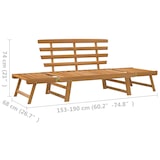 thumbnail of vidaXL Gartenbank 2-in-1 190 cm Massivholz Akazie