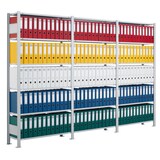 thumbnail of PROREGAL Büro-Fachbodenregal MULTIplus150 Stecksystem mit Mittelanschlag | Grundregal | Fachlast 150kg | 180x75x60cm | Beidseitig nutzbar | Verzinkt