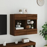 thumbnail of vidaXL TV-Wandschrank mit LED-Leuchten Braun Eichen-Optik