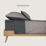 thumbnail of Schiesser Spannbettlaken Flexi - 95/5 - 100 x 200 cm - Dunkelgrau