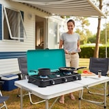 thumbnail of Plaque de cuisson portable 3 feux 4100W Brûleurs + Grille en Fonte amovibles Réchaud gaz Butane ou Propane GOLD III INTEC