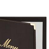 thumbnail of Securit® Speisekarte A4 "Classic" - Schwarz - Kunstleder - 4 Seiten