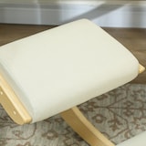 thumbnail of HOMCOM silla ergonómica de rodillas, silla de rodillas de madera, taburete ergonómico, cojín acolchado, para mejorar la postura, crema