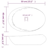 thumbnail of vidaXL Aufsatzwaschbecken Lila und Grau Oval 59x40x14 cm Keramik