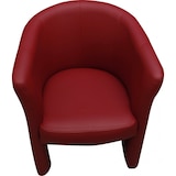 thumbnail of Dmora Poltrona Dpanett, Poltrona da salotto, Seduta imbottita, Sedia con braccioli in ecopelle, 64x63h76 cm, Rosso