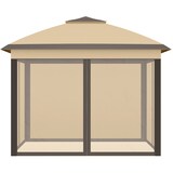 thumbnail of Outsunny Gazebo Pieghevole con zanzariera 3.3x3.3 m Beige