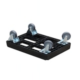 thumbnail of Transportroller für Kisten 60 x 40 cm mit 2 Bock- und 2 Lenkrollen in Schwarz
