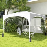 thumbnail of Outsunny Tenda Dobrável 3x3 m Tenda de Jardim com Altura Ajustável Bolsa de Transporte Tecido Anti-UV e Sacos de Areia Branco