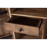 thumbnail of Barschrank OSKAR Mangoholz Braun 122x46x74cm Weinschrank Kaffeetresenschrank