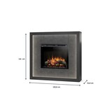thumbnail of LITOS - Lareira elétrica LED independente, cor pedra preta/ardósia, 28"