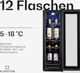 thumbnail of Klarstein Shiraz 12 Slim Uno Weinkühlschrank 32l/12Fl.Touch 85 W 5-18 °C LED Schwarz