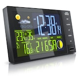 thumbnail of BEARWARE Funkwetterstation Innen und Außen mit Außensensor - DCF Signal Funkuhr - Farbdisplay - Thermometer - Hygrometer