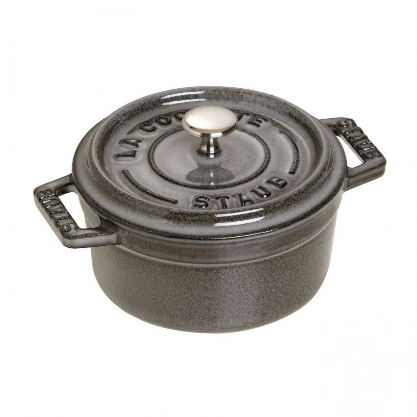 Mini Cocotte Redonda Staub 10 Cm Color Gris Grafito