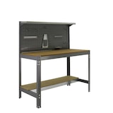 thumbnail of PROREGAL Etabli BUFFALO avec paroi à outils et étagère | HxLxP 84x90x61cm | Capacité de charge 400kg | Gris