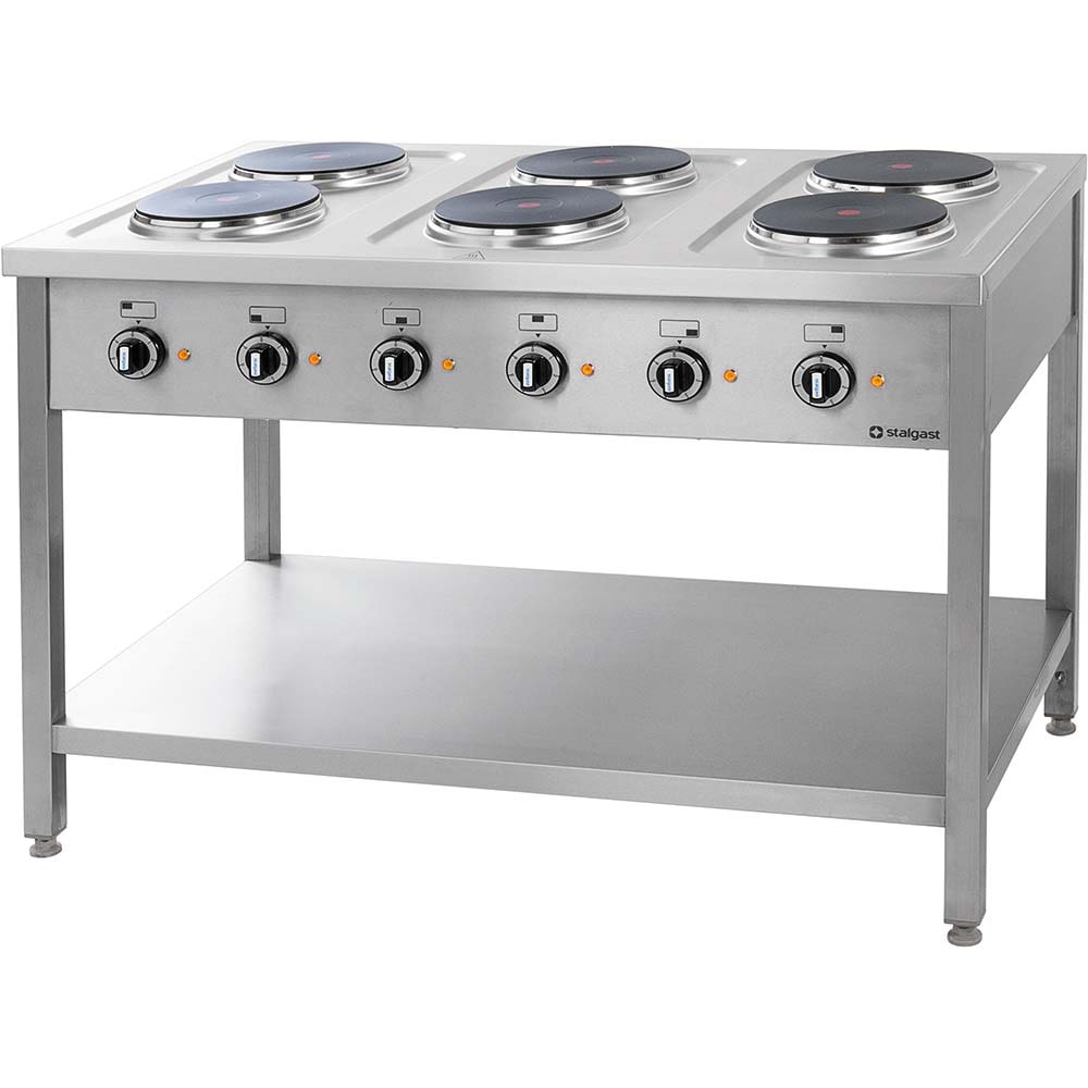 Stalgast Elektroherd Serie 700- 6 Platten à 2,6 kW, 1200 x 700 x 850