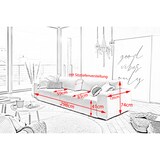 thumbnail of KAWOLA Sofá extra ancho PALACE 3 plazas con ajuste de la profundidad del asiento Pana azul claro