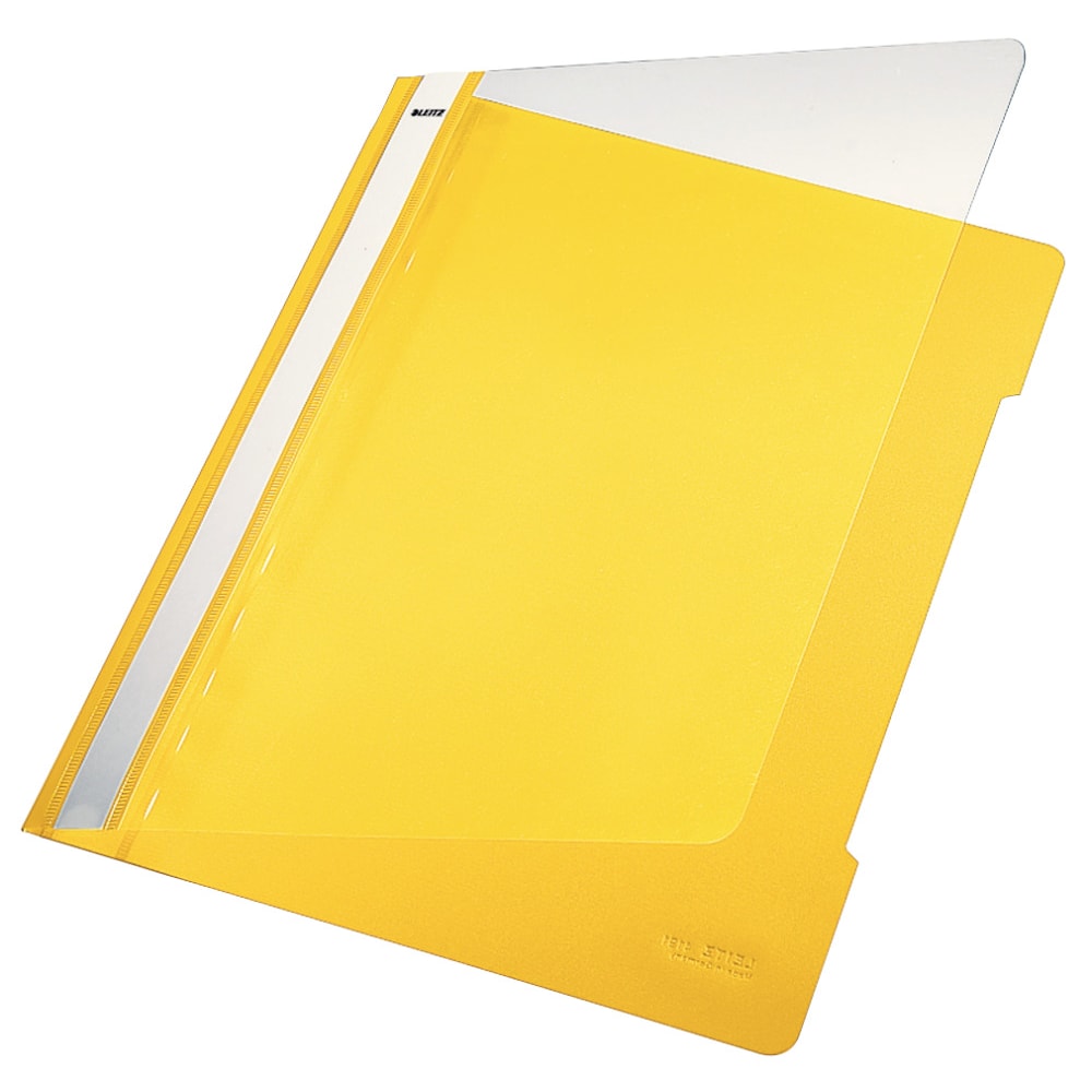 Leitz Standard Plastik-Schnellhefter 4191 DIN A4 Polypropylen 60 Blatt Gelb