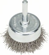 thumbnail of Topfbürste, Edelstahl, gewellter Draht, 50 mm, 0,3 mm, 4500 U/ min