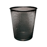 thumbnail of Cesto De Papeis Q-Connect De Rede Metalico Preto Capacidade 19 Litros 34,5X29,5 Cm